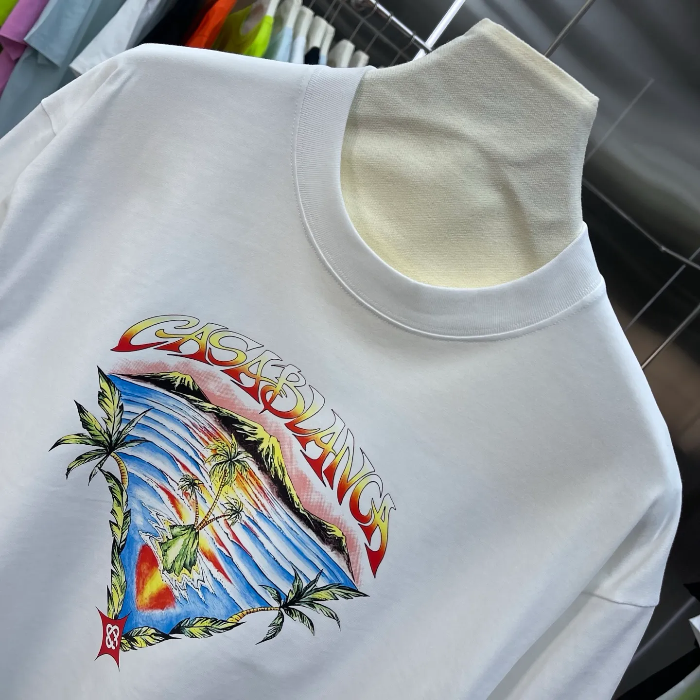 New Arrival Casablanca Classic Series T ～ ， ， 。 ， Classic ， In Stock ！ ：White Black Light Green Orange Pink（5 ） Size：S M L XL XXL